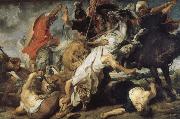 Lion hunting Rubens Santoro